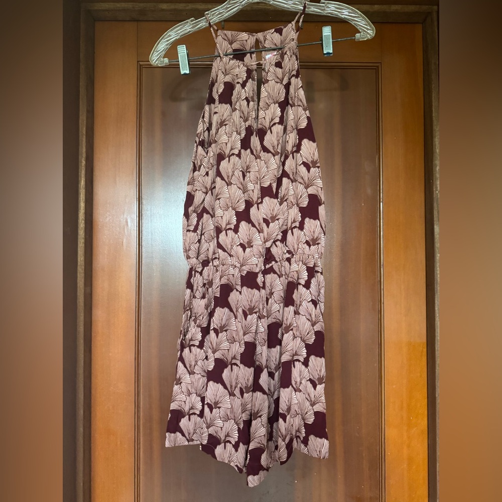 Fighting Eel Ava Sky Romper Skyler Maroon Ginkgo Jumpsuit small NWT - Picture 6 of 7